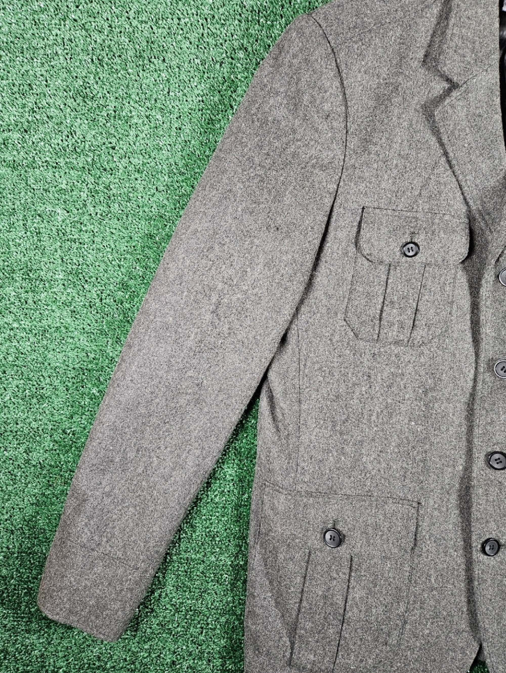 H&M Gray Wool Blend Field Jacket / Mens Size US 42R / Color - Dark Gray - Picture 7 of 12